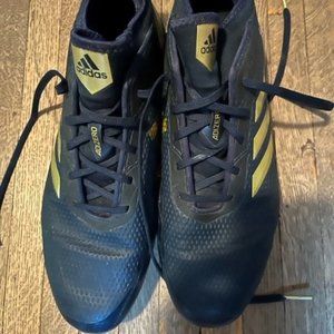 Adidas Mens Navy- Gold  Baseball Cleats- size 11- almost new